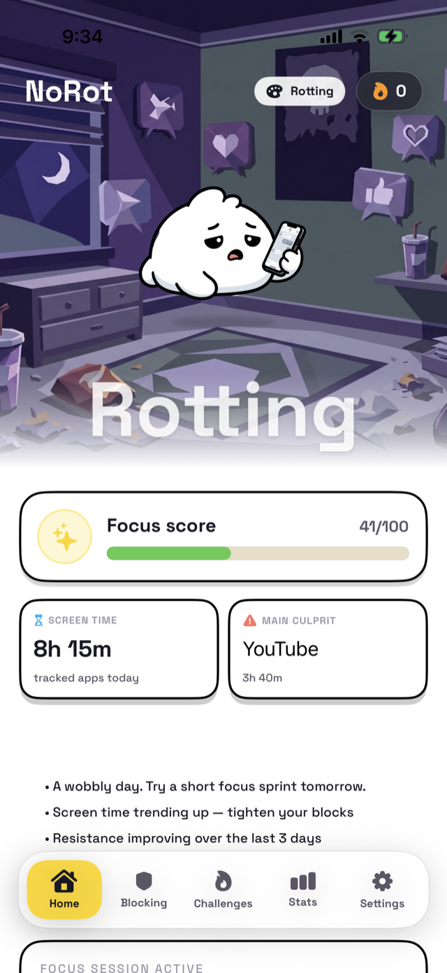 NoRot app screenshot 2